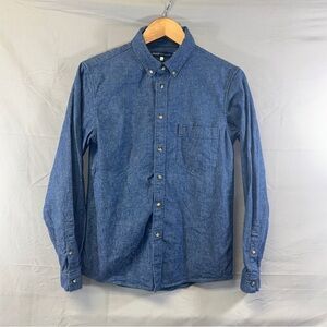Levi's Made & Crafted Shirt Mens Small Blue Chambray Button-Down Japanese Fabric